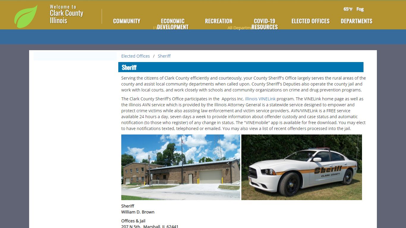 The Official Website of Clark County, IL - Sheriff